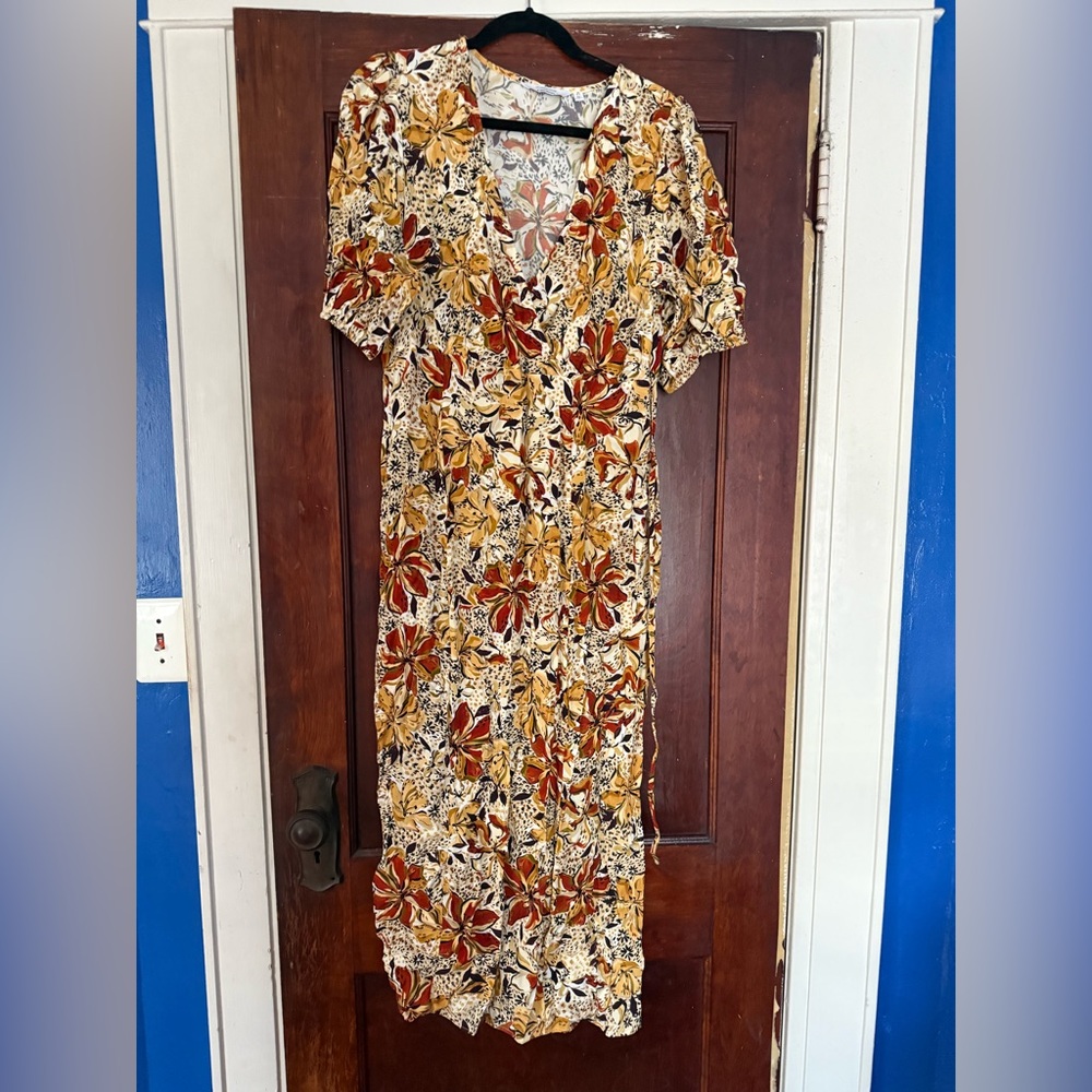 & Other Stories Multicolor Floral Midi Dress
